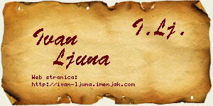 Ivan Ljuna vizit kartica